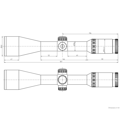 Optinis taikiklis KAHLES Helia 2,4-12x56i 4-Dot SR Optinis taikiklis KAHLES Helia 2,4-12x56i 4-Dot SR