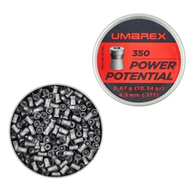 Pneumatiniai šovinukai Umarex Power Potential 4,5 mm/0,67 g (350 vnt.) Pneumatiniai šovinukai Umarex Power Potential 4,5 mm/0,67 g (350 vnt.)