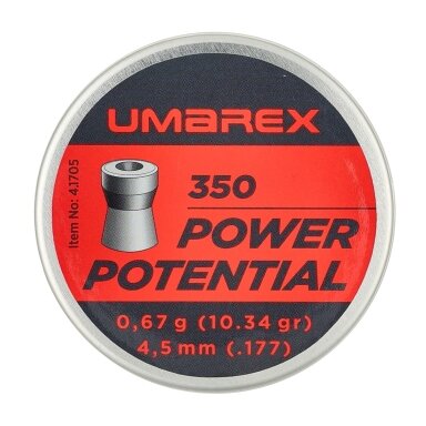 Pneumatiniai šovinukai Umarex Power Potential 4,5 mm/0,67 g (350 vnt.) Pneumatiniai šovinukai Umarex Power Potential 4,5 mm/0,67 g (350 vnt.)