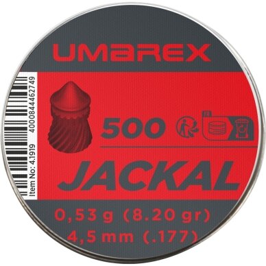 Pneumatiniai šoviniai Umarex Jackal 4,5 mm (500 vnt.)