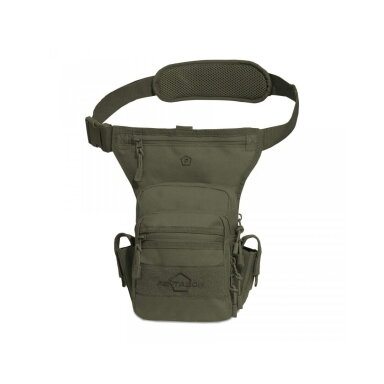 Taktinis dėklas ant šlaunies Pentagon Max-S 2.0 – Olive Green