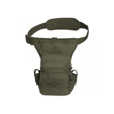 Taktinis dėklas ant šlaunies Pentagon Max-S 2.0 – Olive Green