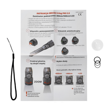 X-HOG PRO 2.0 IR pašvietėjas (940/850 nm) naktinio matymo optikoms 4 X-HOG PRO 2.0 IR pašvietėjas (940/850 nm) naktinio matymo optikoms 4